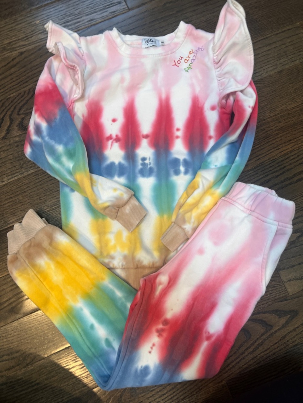 Lola + The Boys “You are amazing” Tie-Dye  Girls Matching Set